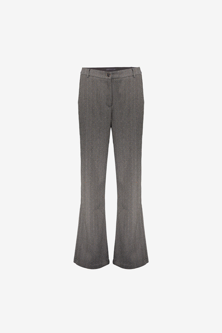 Geisha dames herringbone pantalon met rhinestones