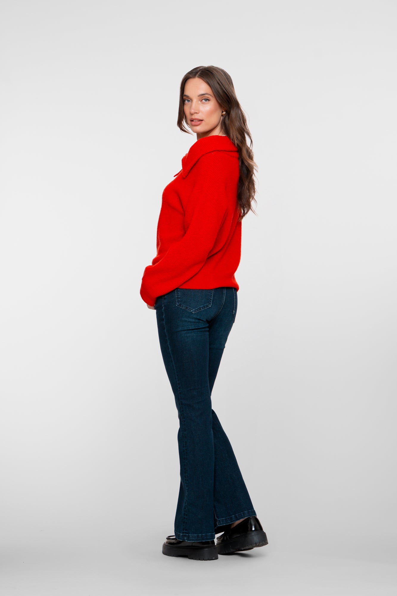 Geisha dames flared shimmer jeans