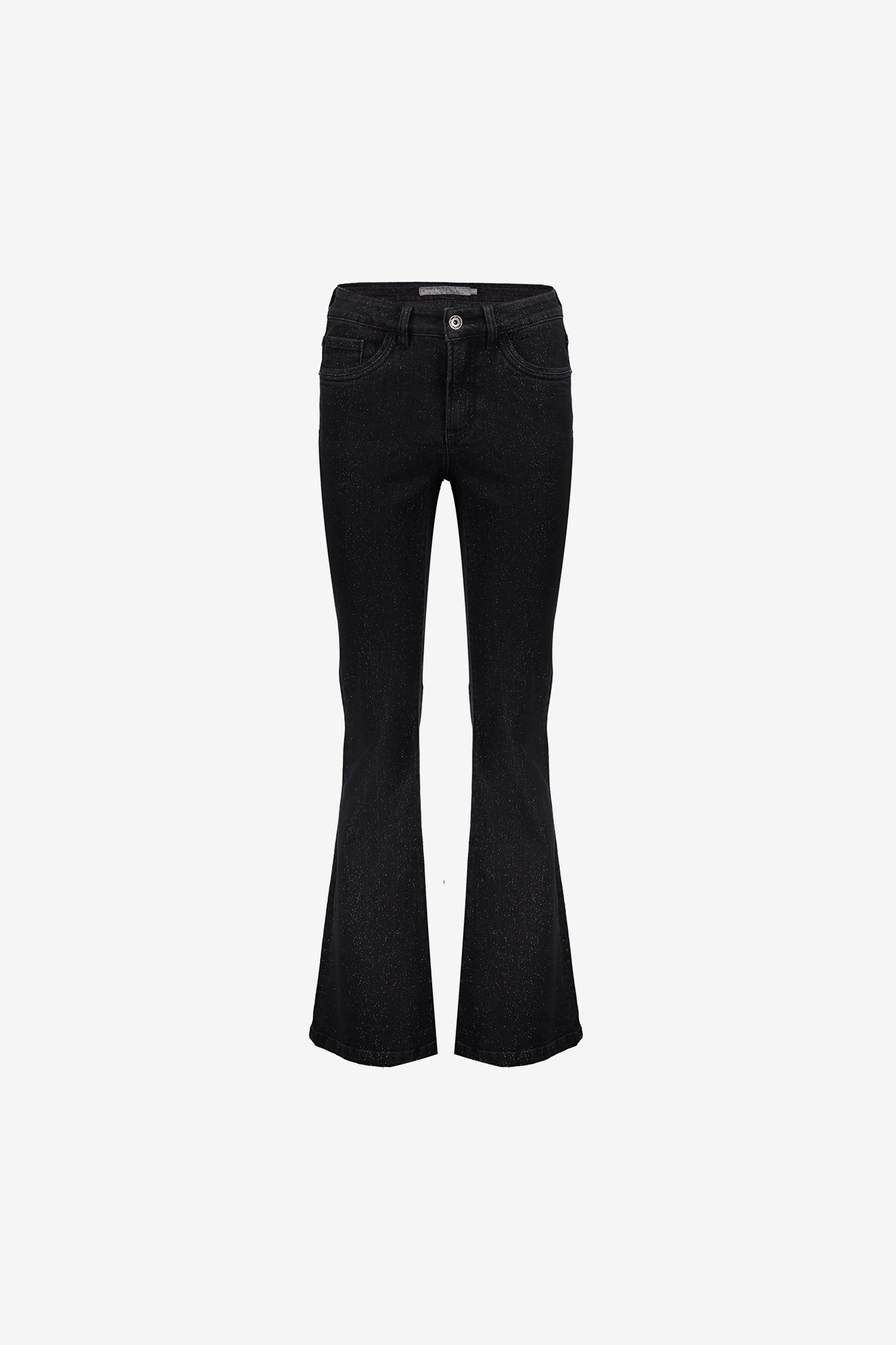 Geisha dames flared jeans met lurex