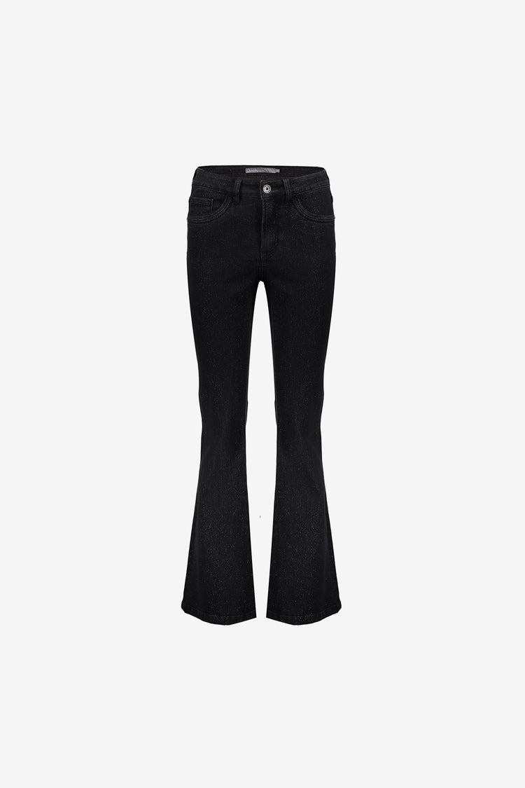 Geisha dames flared jeans met lurex
