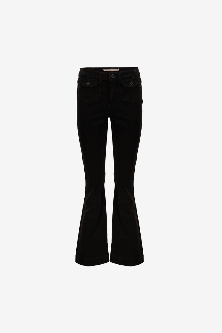 Geisha dames pantalon met opgestikte klepzakjes