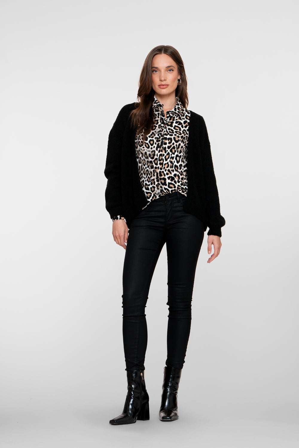 Geisha dames High waist coated skinny jeans