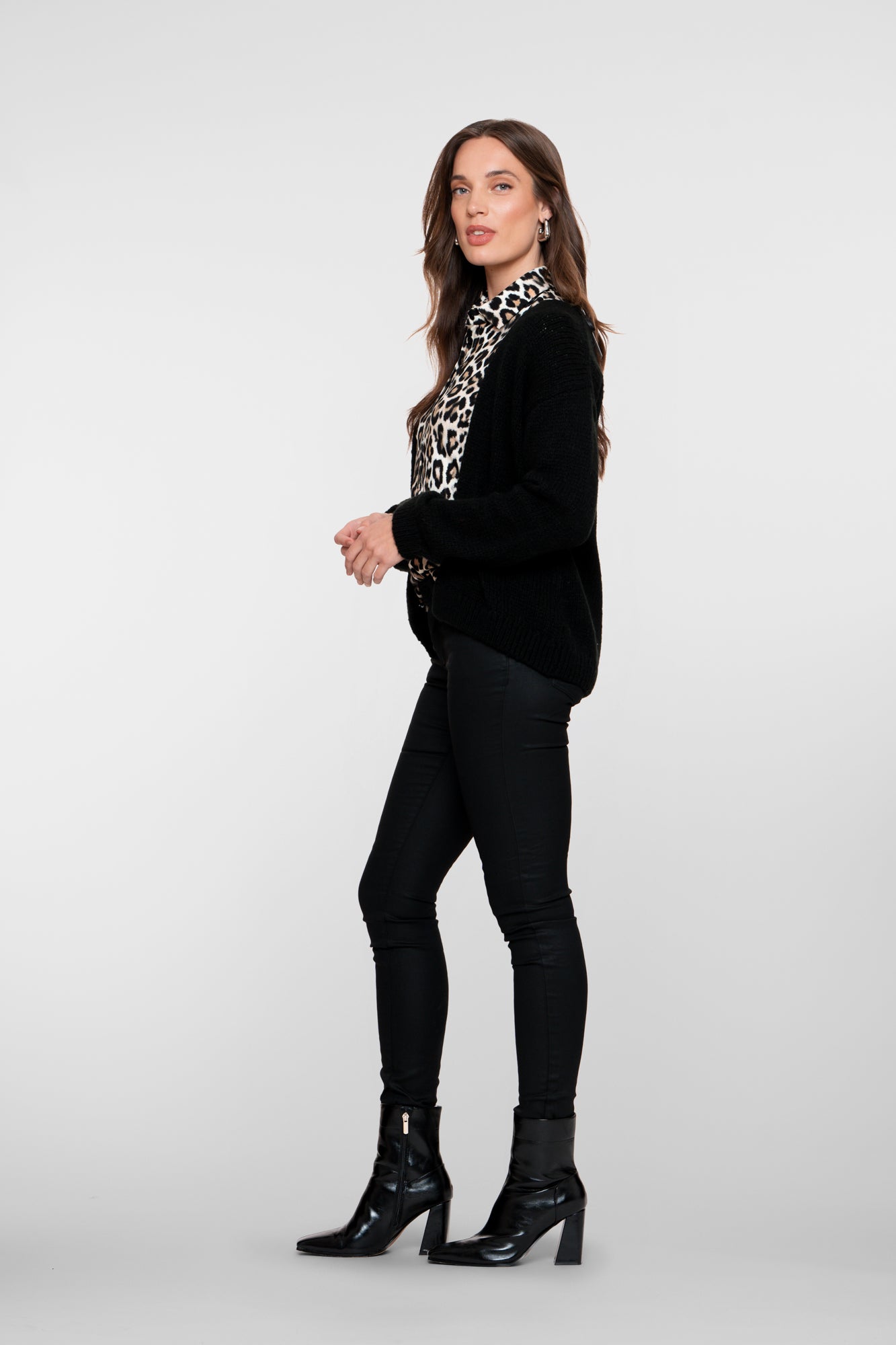 Geisha dames High waist coated skinny jeans