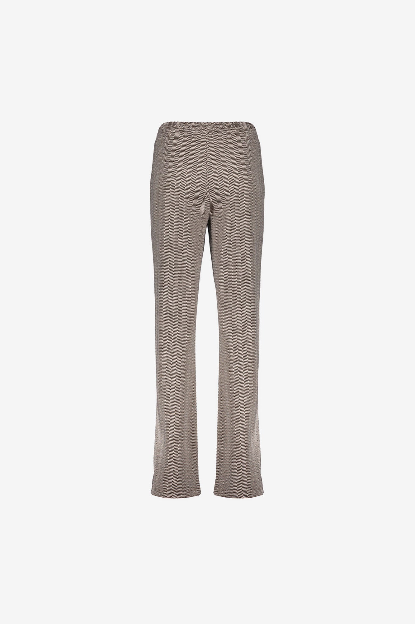 Geisha dames flared broek met zigzagpatroon
