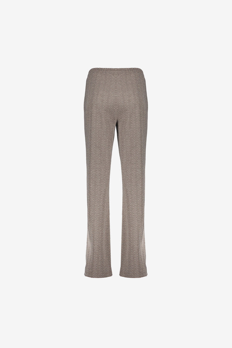 Geisha dames flared broek met zigzagpatroon