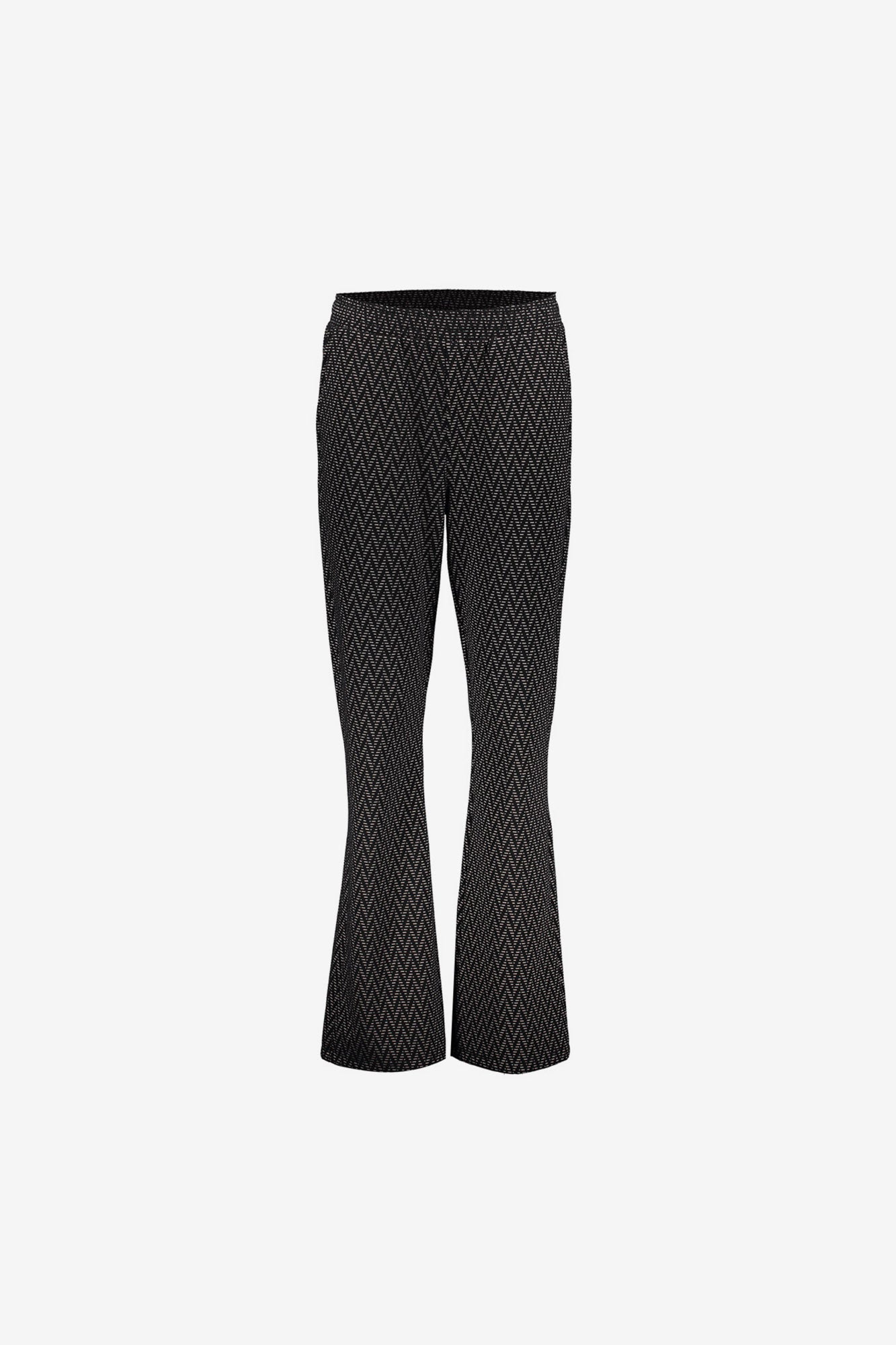 Geisha dames flared pantalon met zigzag dessin