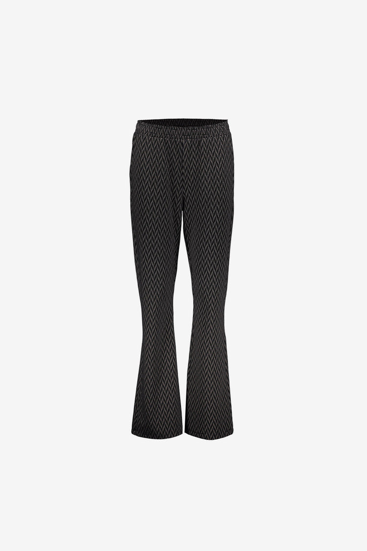 Geisha dames flared pantalon met zigzag dessin