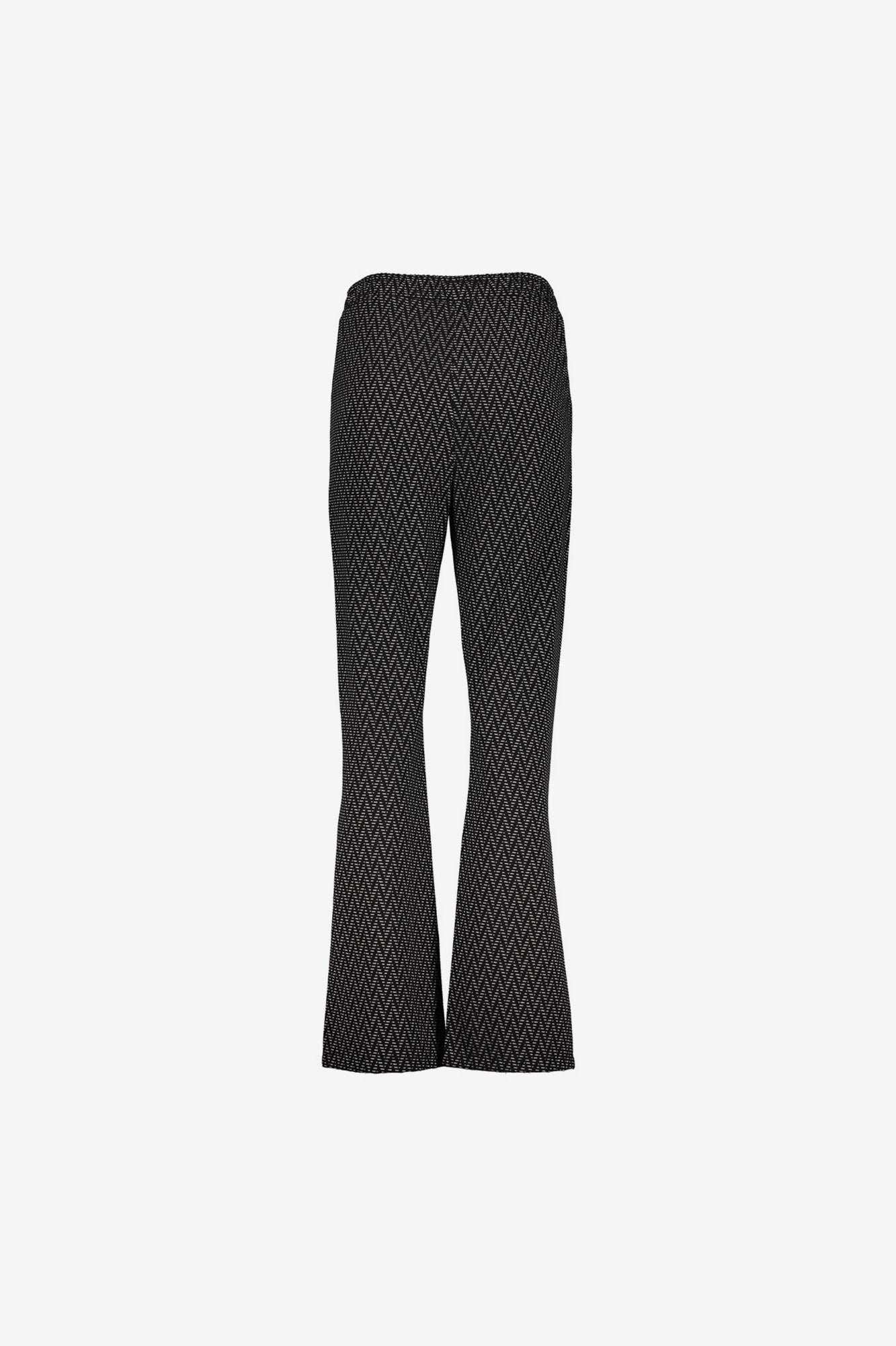 Geisha dames flared pantalon met zigzag dessin