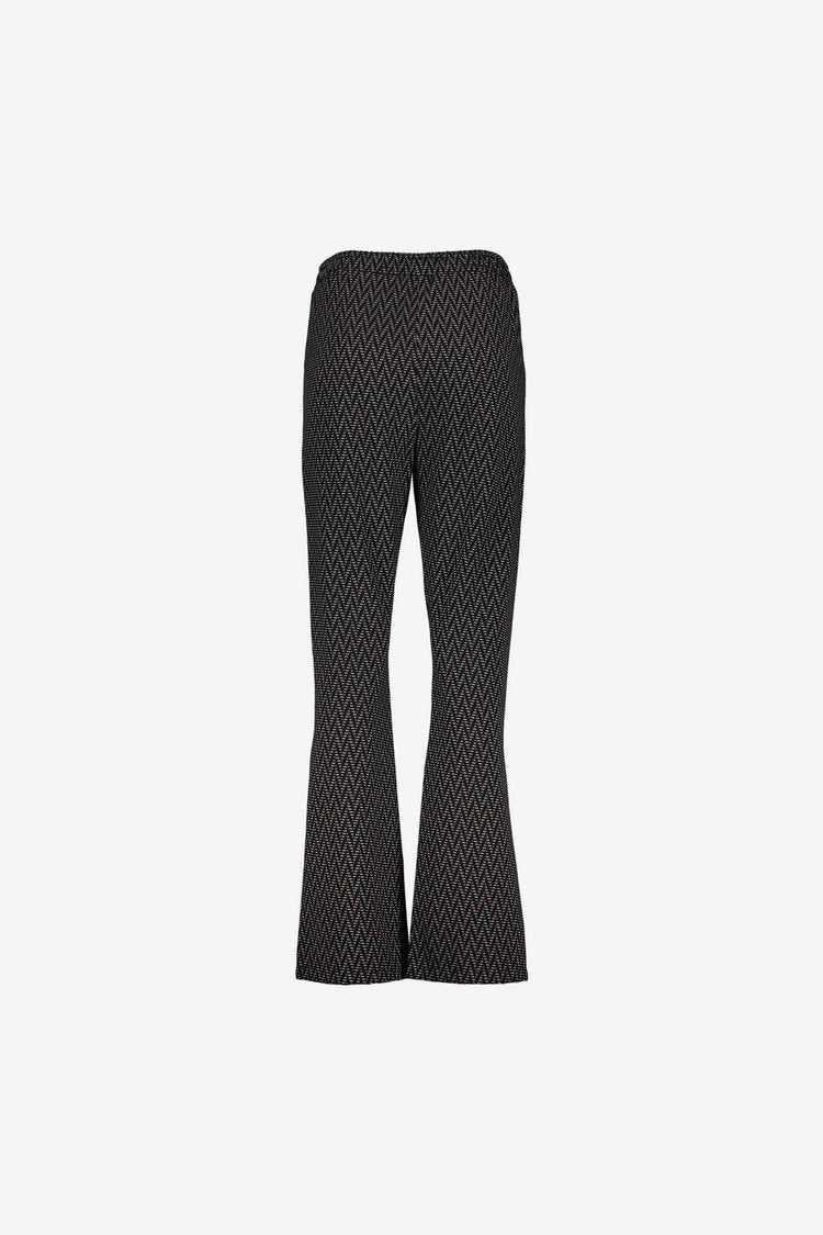 Geisha dames flared pantalon met zigzag dessin