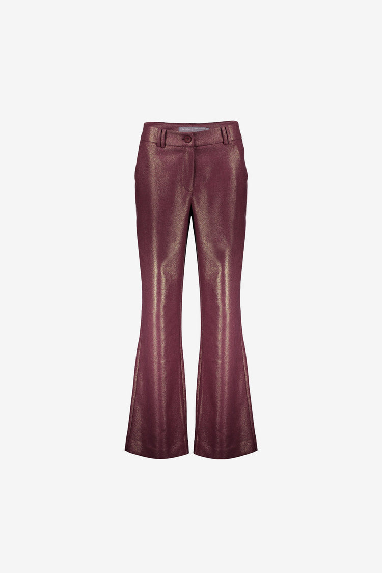 Geisha dames burgundy pantalon met coating