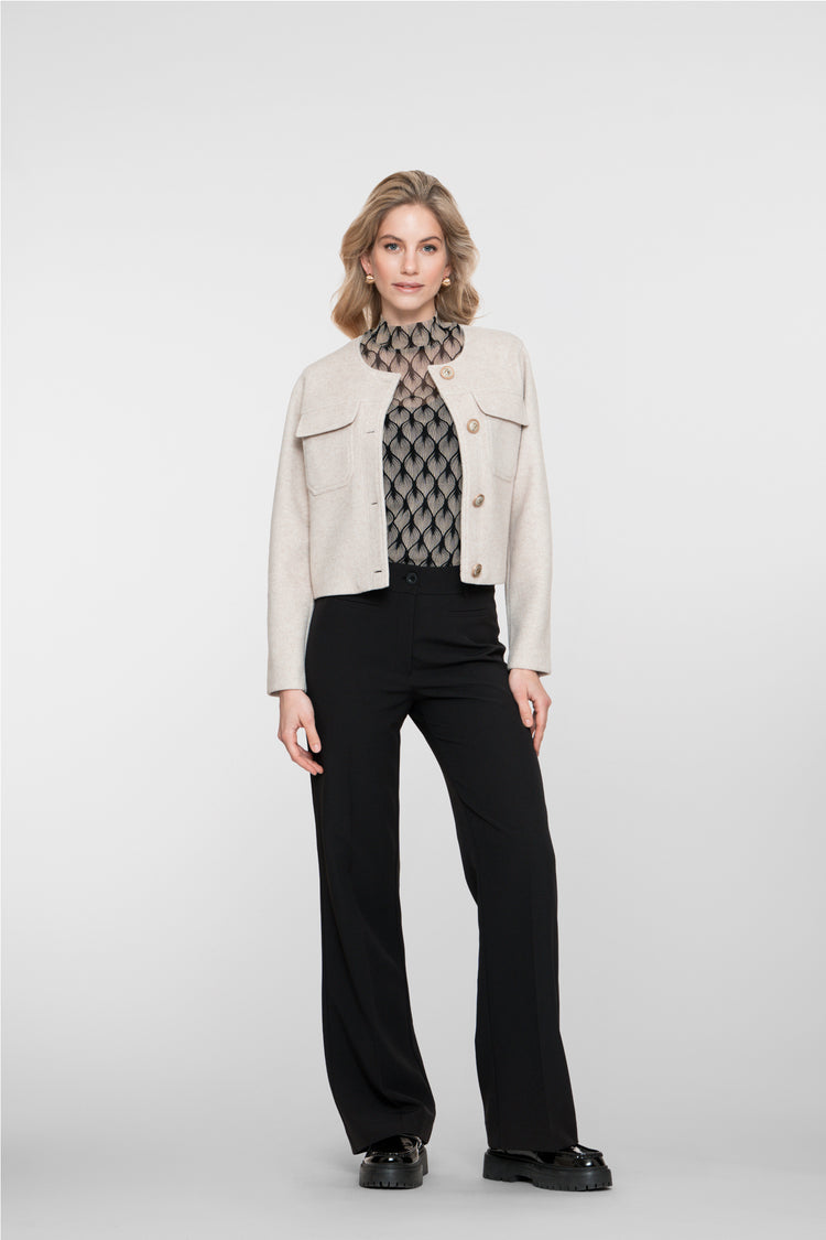 Geisha dames klassieke pantalon met paspelzakjes