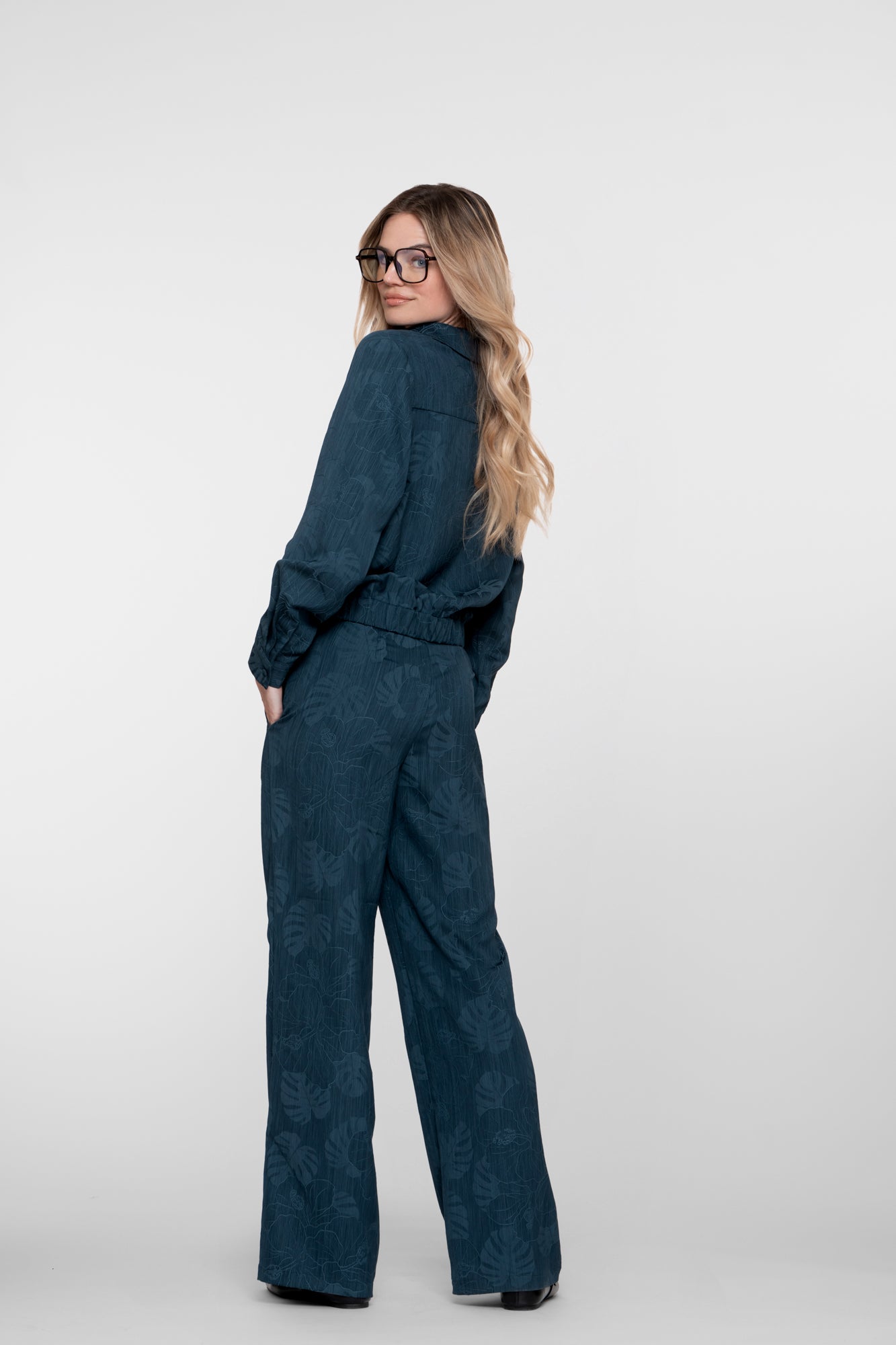 Geisha dames pantalon met bloemenprint