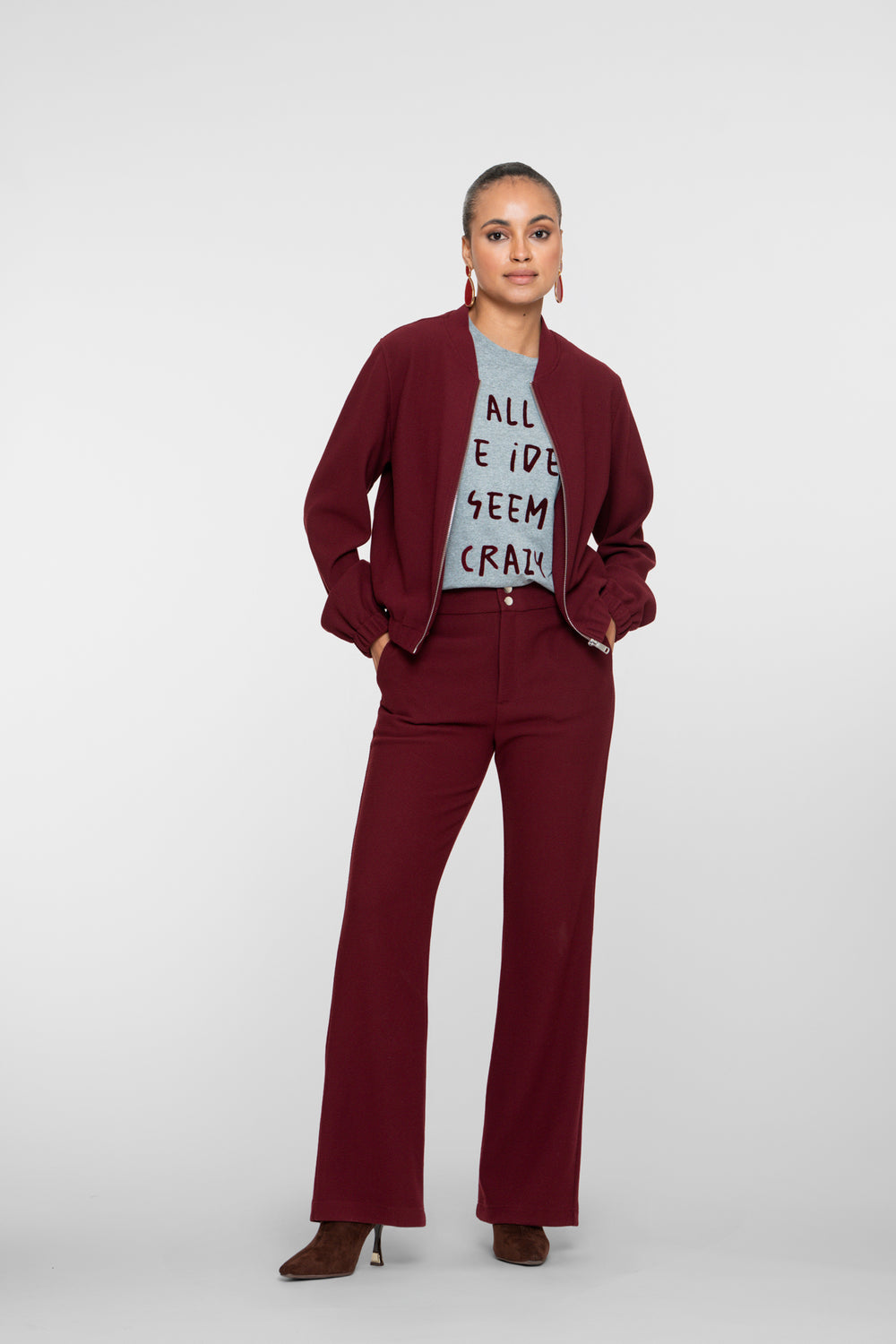 Geisha dames high waist pantalon met honeycomb