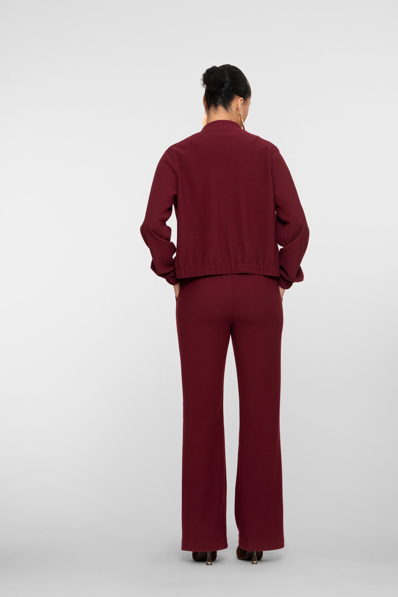 Geisha dames high waist pantalon met honeycomb