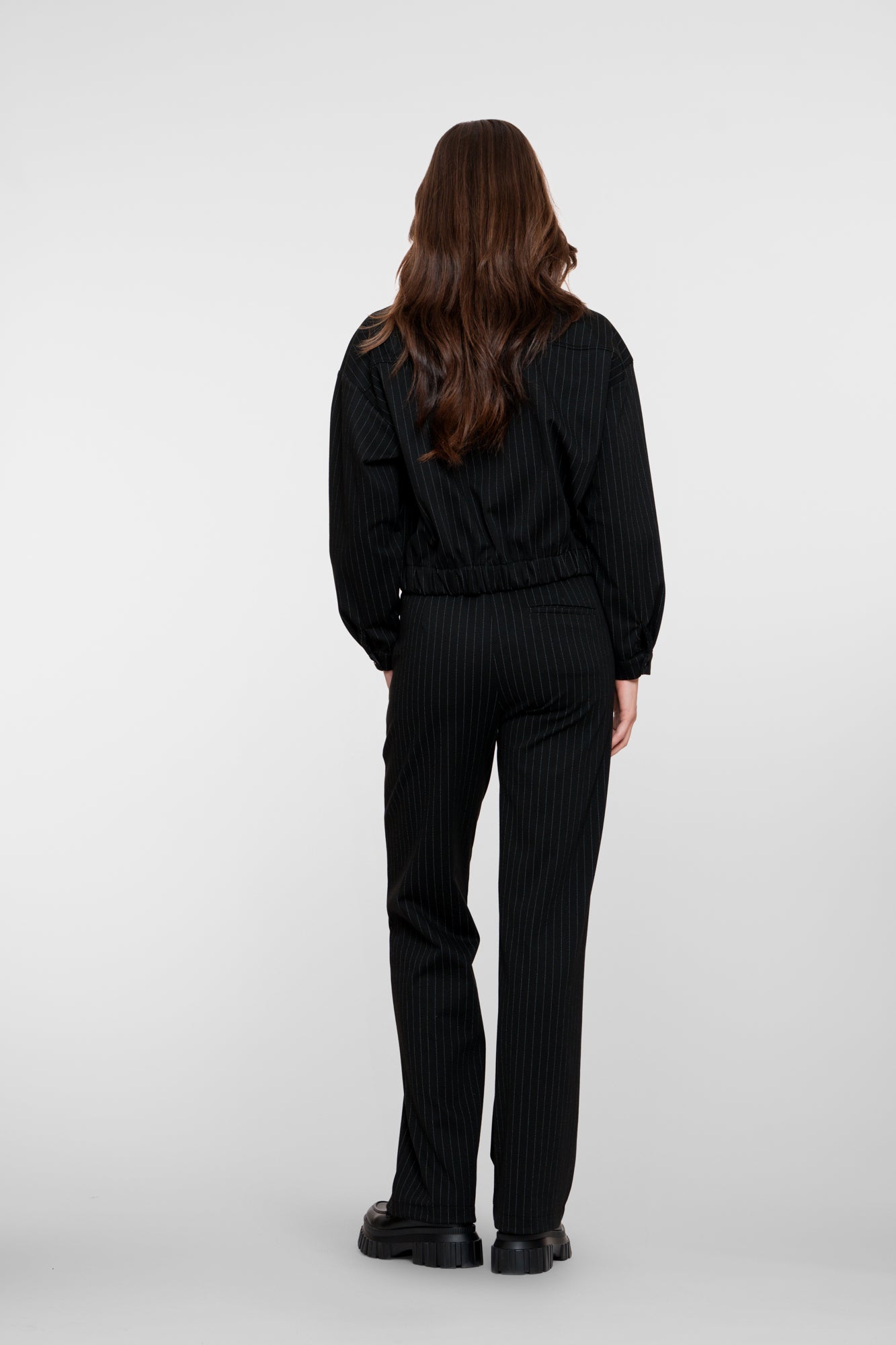 Geisha dames straight fit pantalon met pinstripe