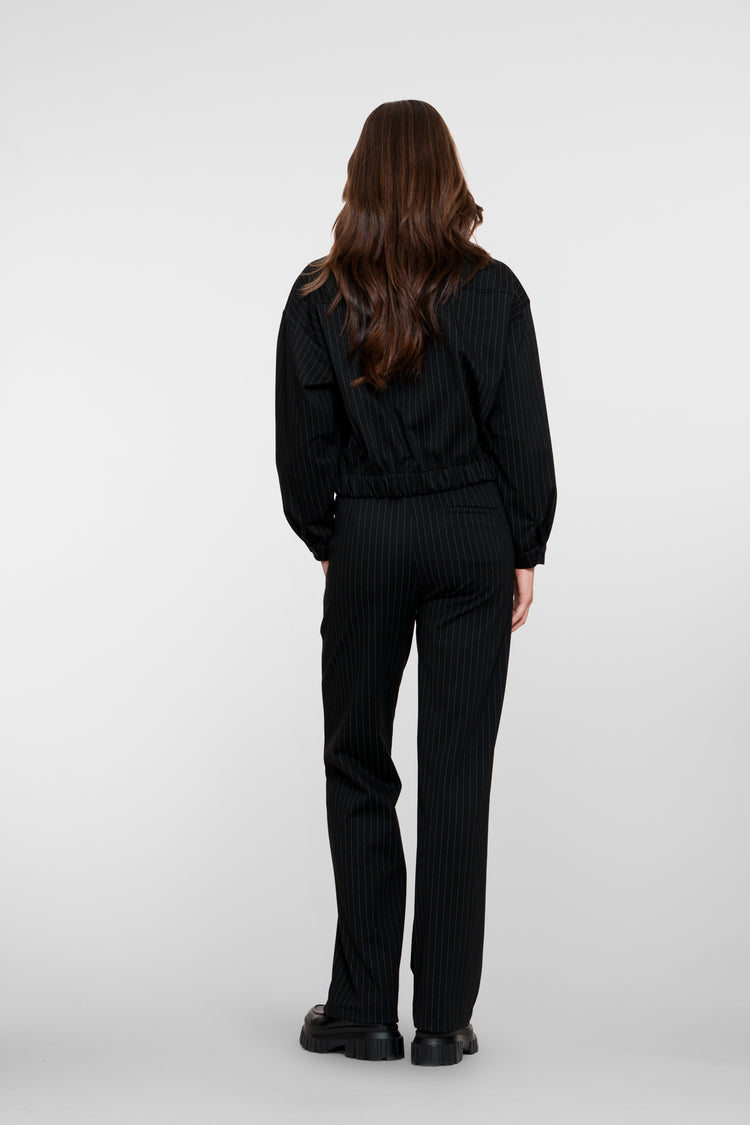 Geisha dames straight fit pantalon met pinstripe