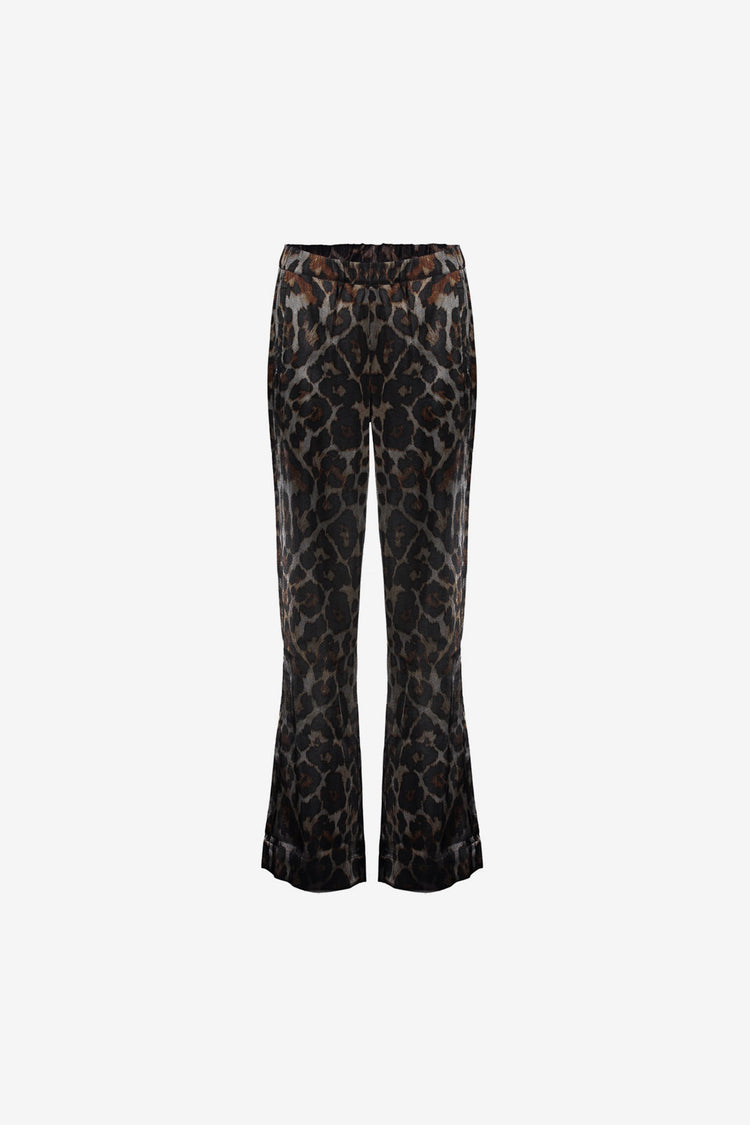 Geisha dames pantalon met leopard print