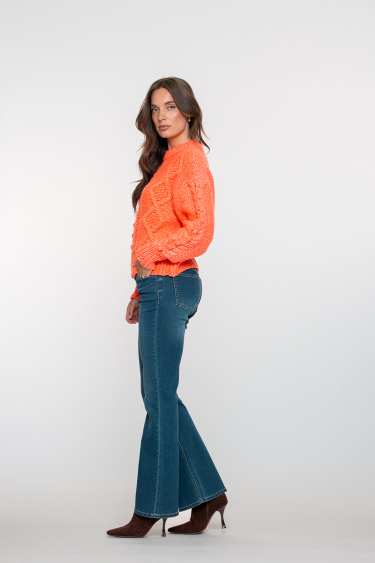Geisha dames aangesloten flared jeans