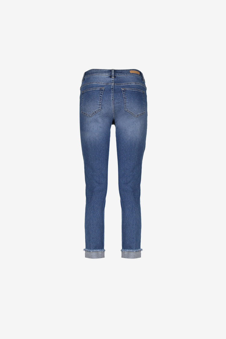 Geisha dames omgeslagen 7/8 turn up jeans