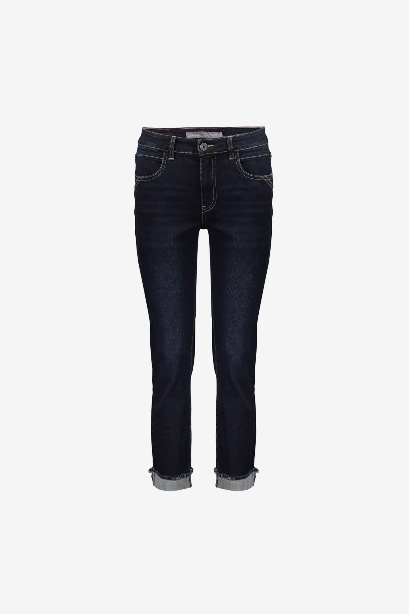 Geisha dames omgeslagen 7/8 turn up jeans