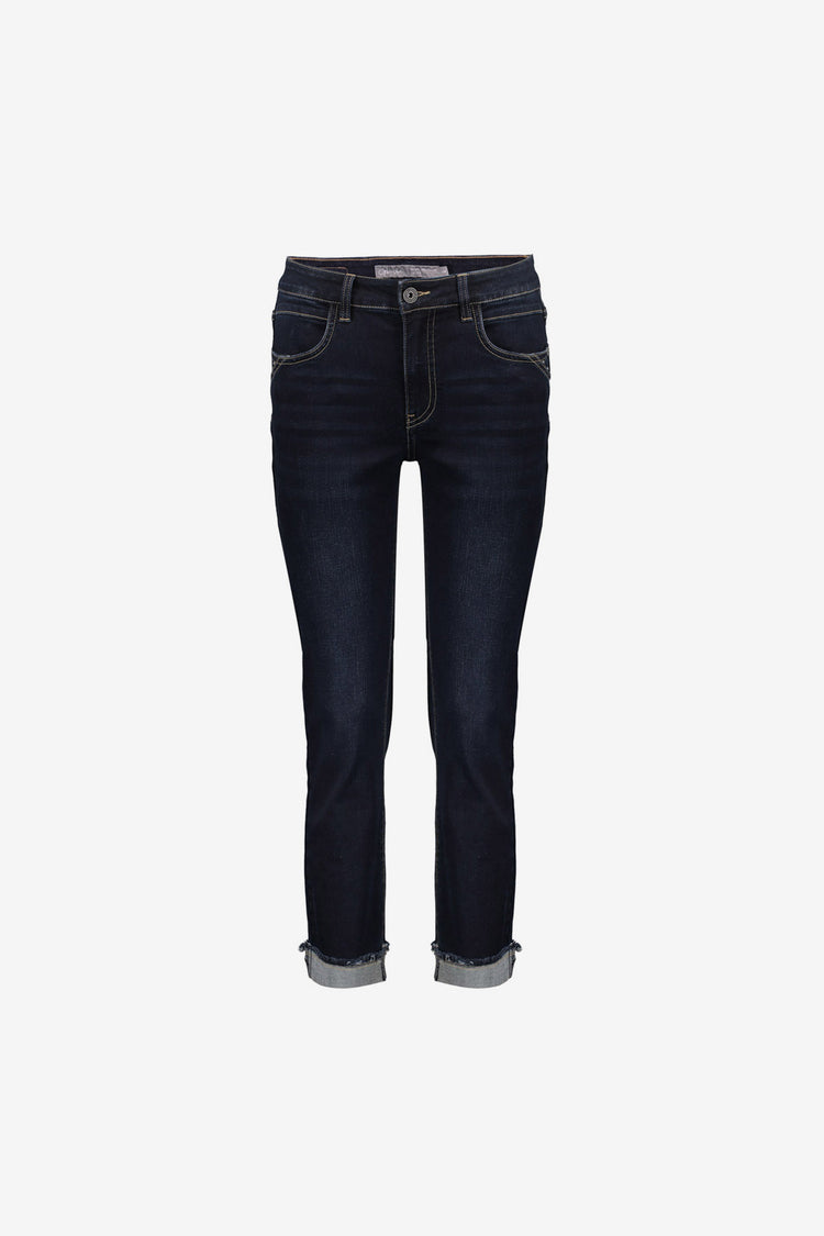 Geisha dames omgeslagen 7/8 turn up jeans