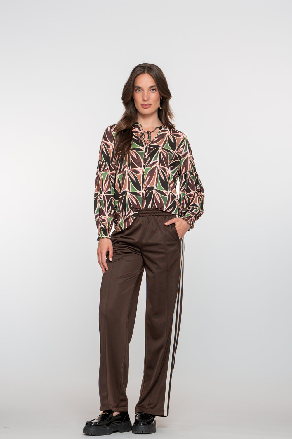 Geisha dames comfortabele broek met strepen
