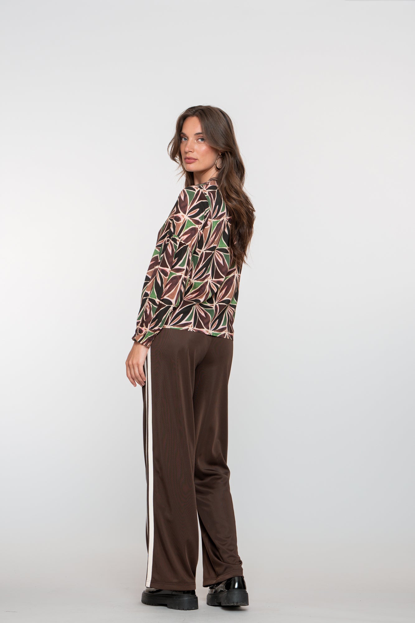 Geisha dames comfortabele broek met strepen