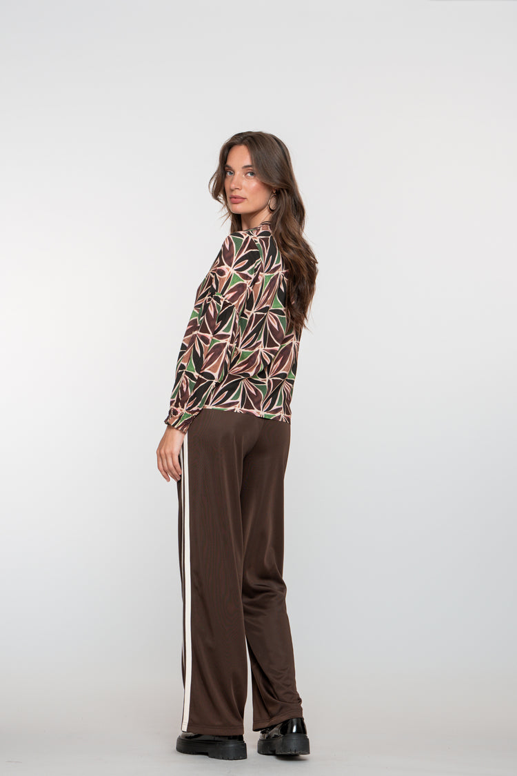 Geisha dames comfortabele broek met strepen