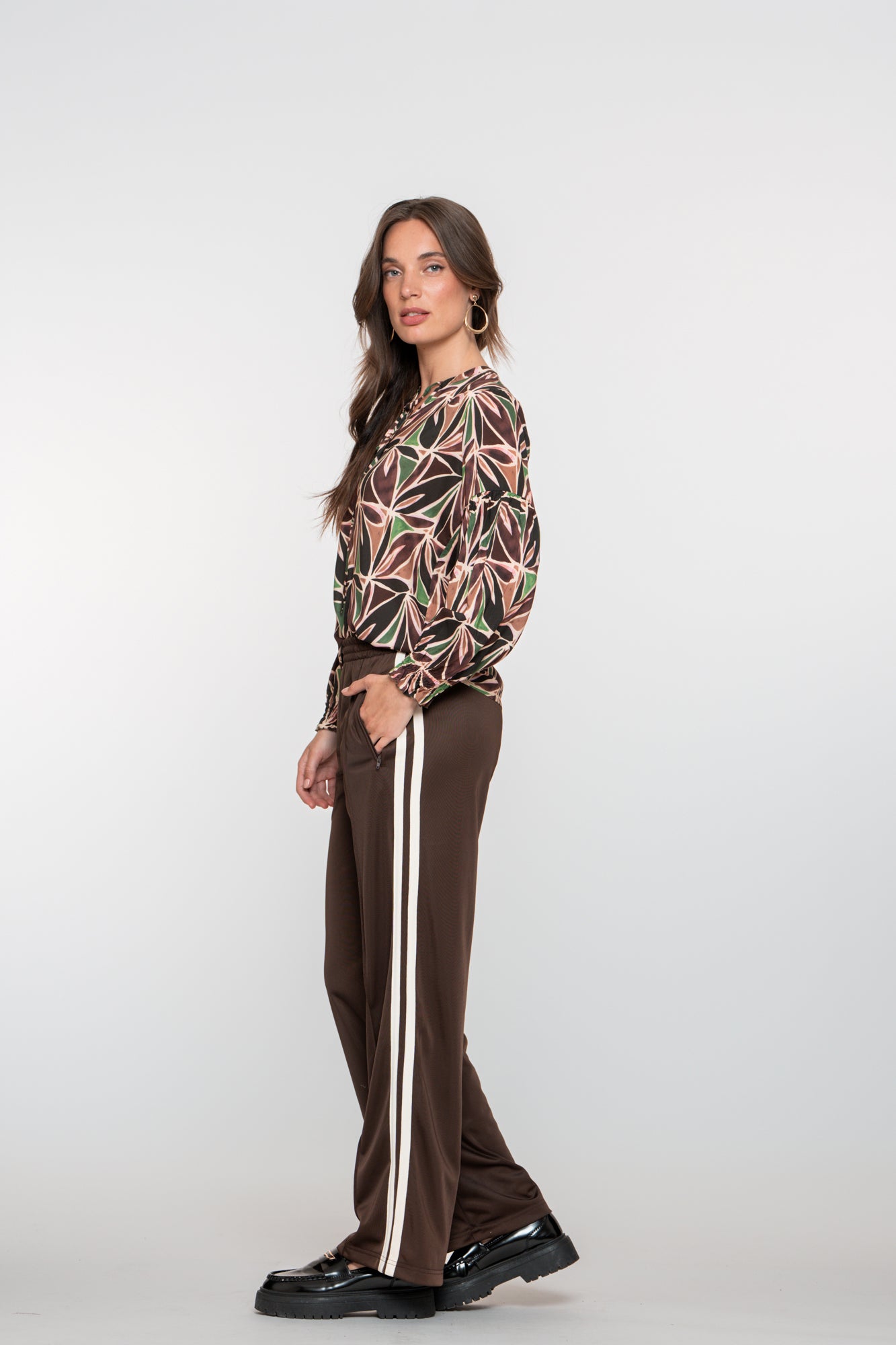 Geisha dames comfortabele broek met strepen