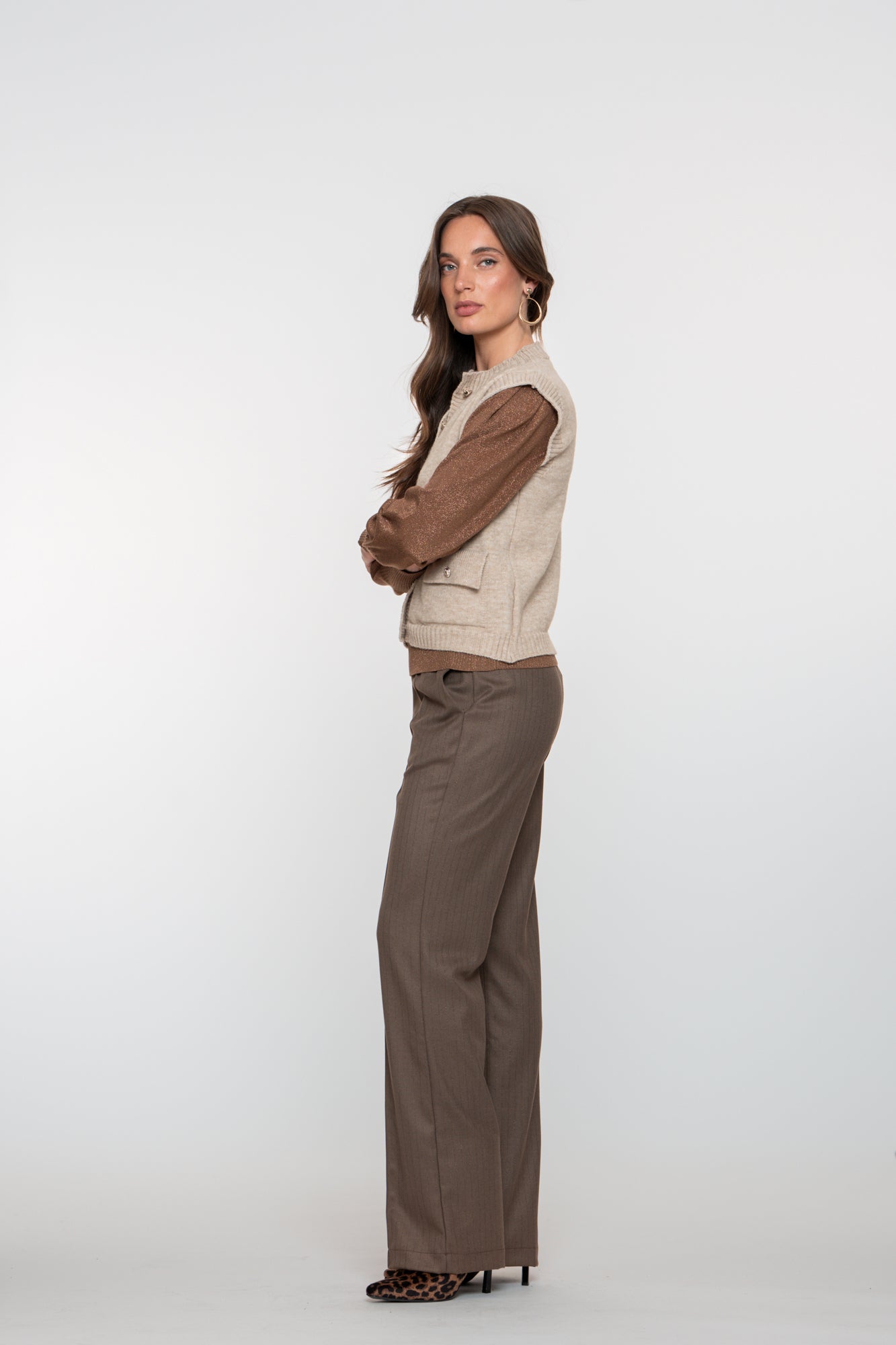 Geisha dames nette pantalon met elastische tailleband