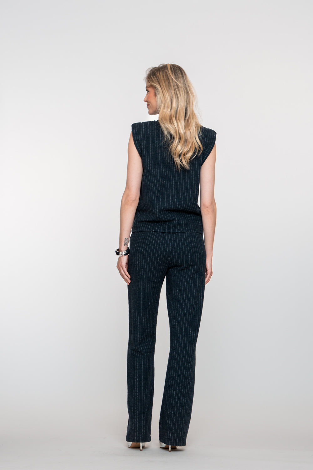 Geisha dames high waisted pinstripe pantalon