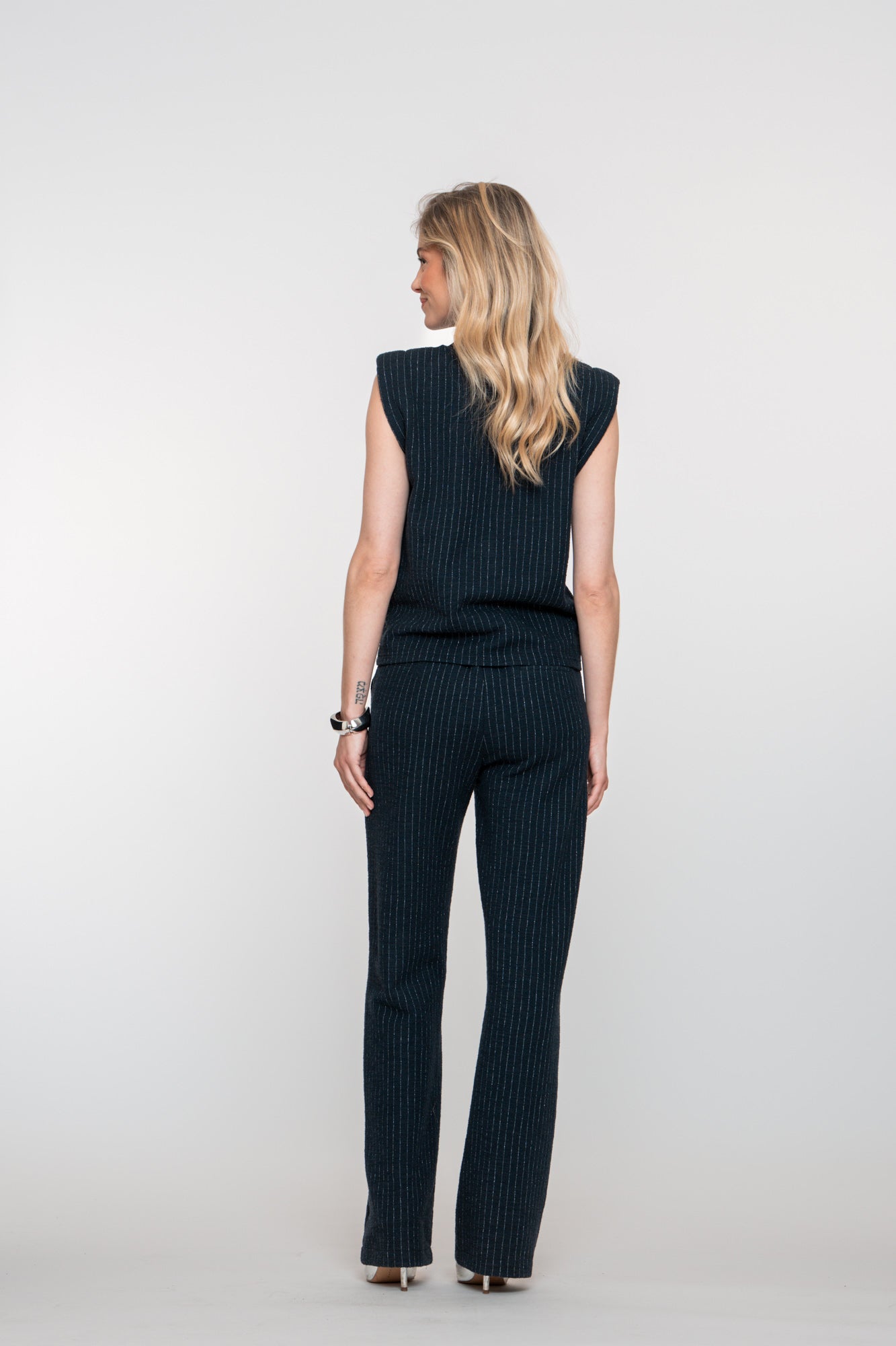 Geisha dames high waisted pinstripe pantalon