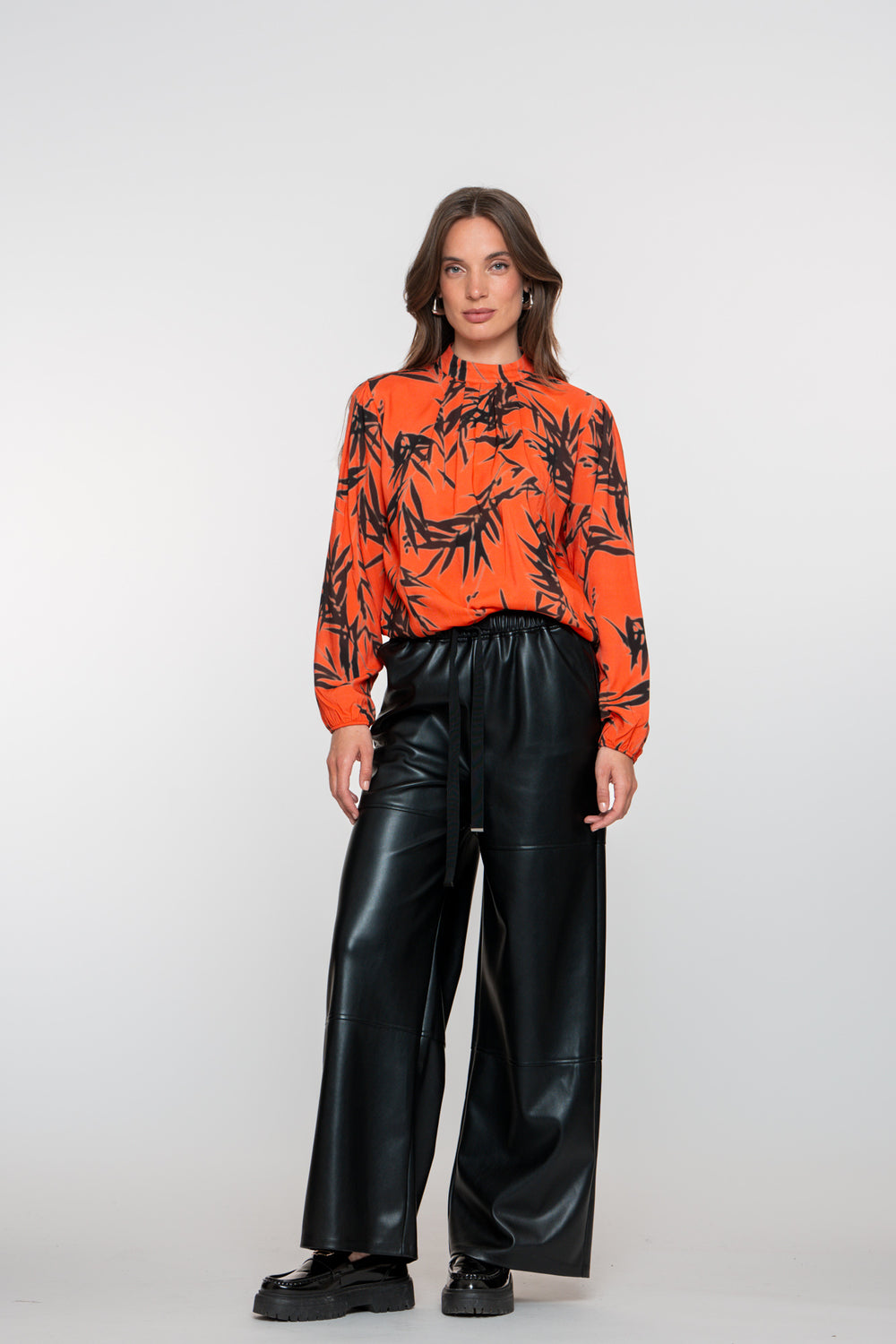 Geisha dames PU pants wide leg