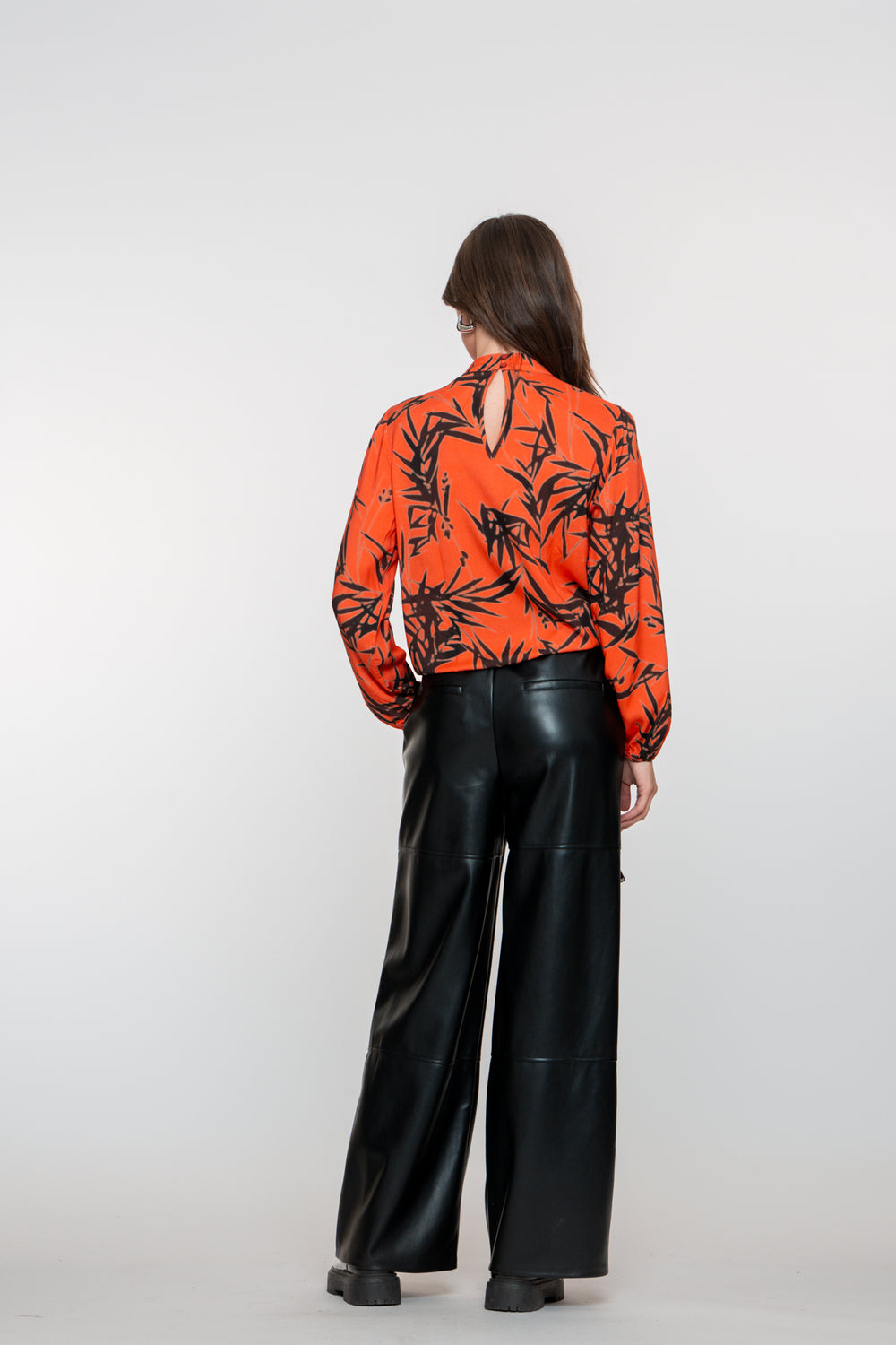 Geisha dames PU pants wide leg