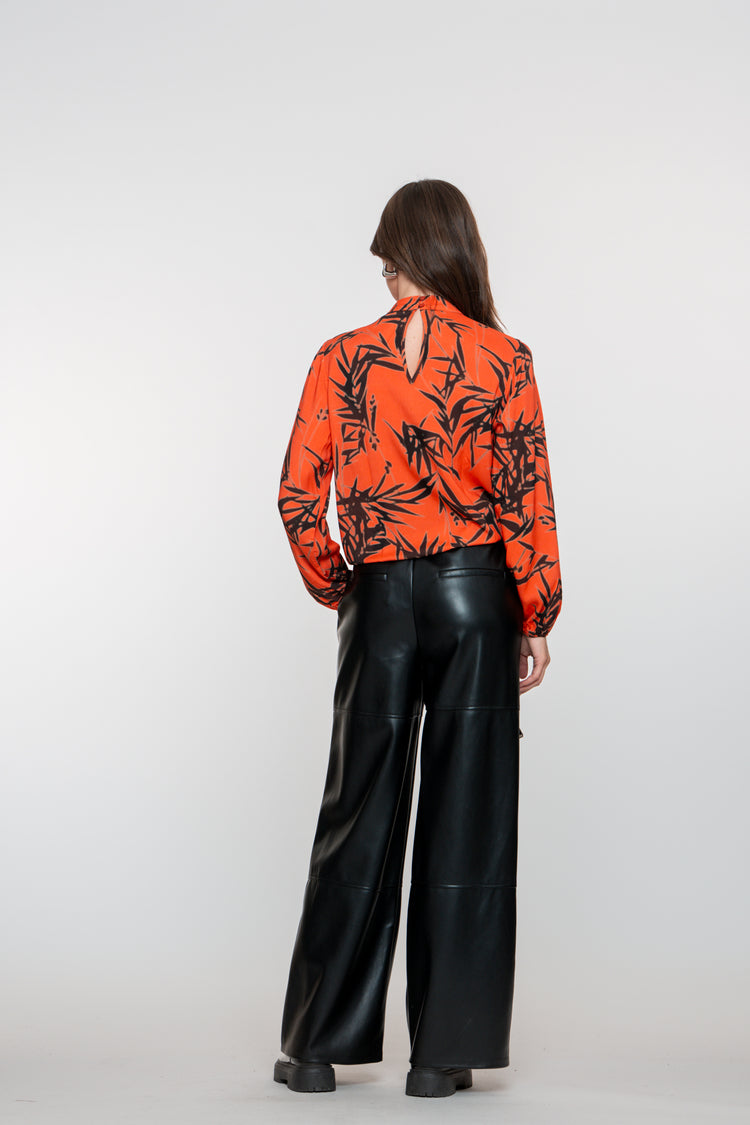 Geisha dames PU pants wide leg