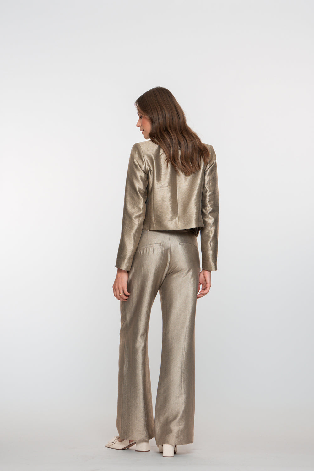 Geisha dames pantalon met shiny finish