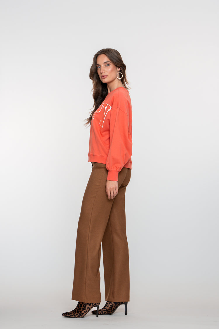 Geisha dames twill pantalon met paspelzakken