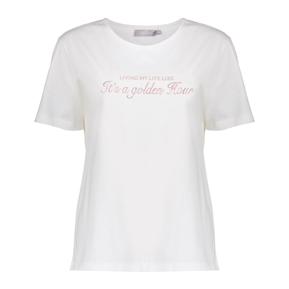 Geisha Fashion dames T-shirt 'Golden hour'