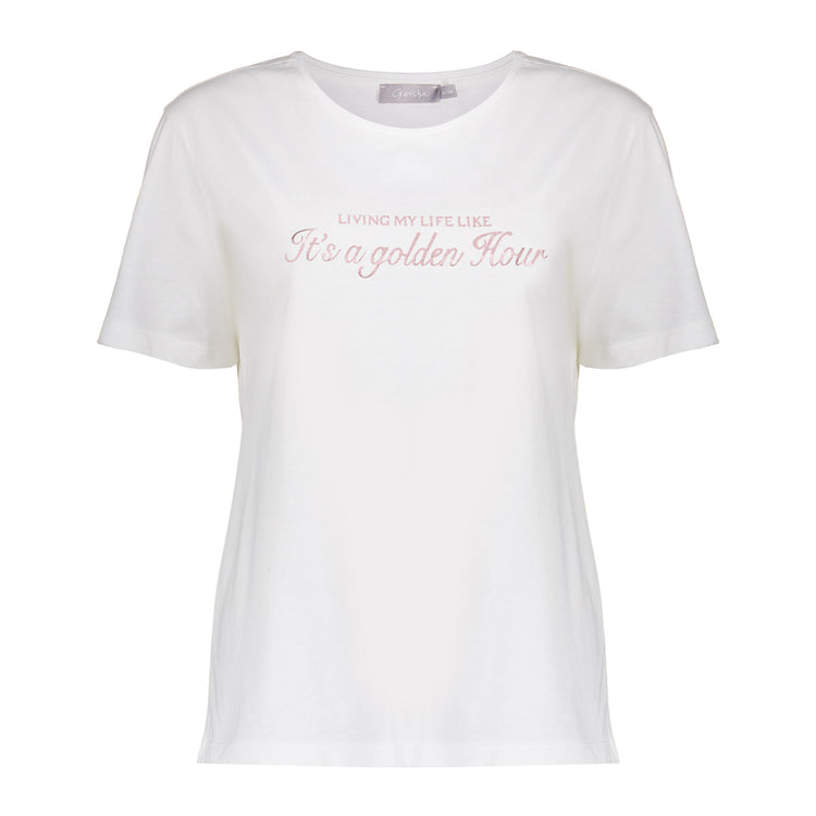 Geisha Fashion dames T-shirt 'Golden hour'