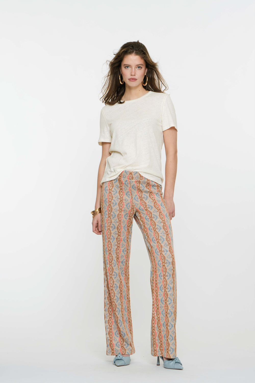 Geisha Fashion dames Aztekenprint met lurex tape