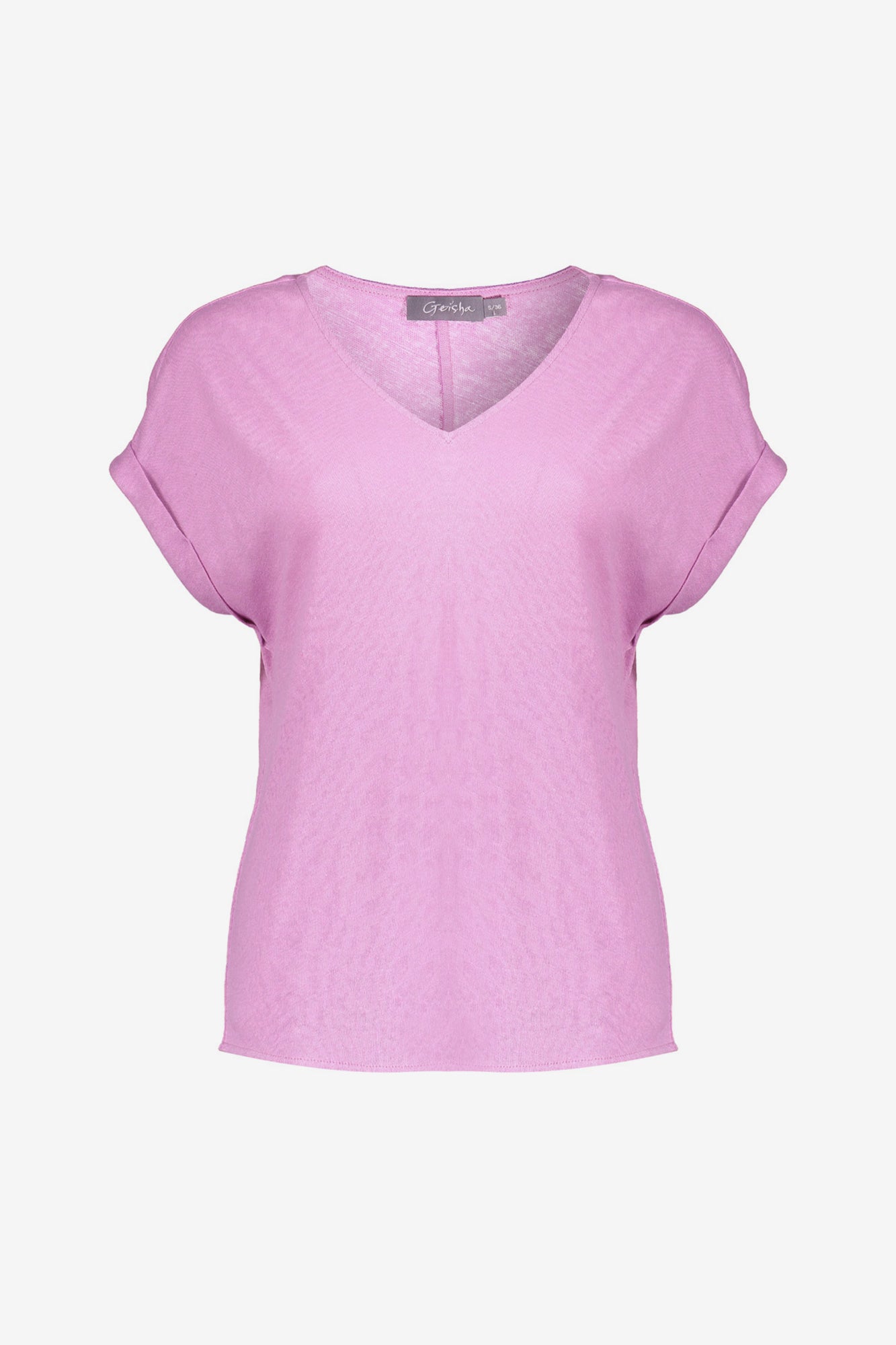 Geisha Fashion dames T-shirt rustiek katoen V-hals