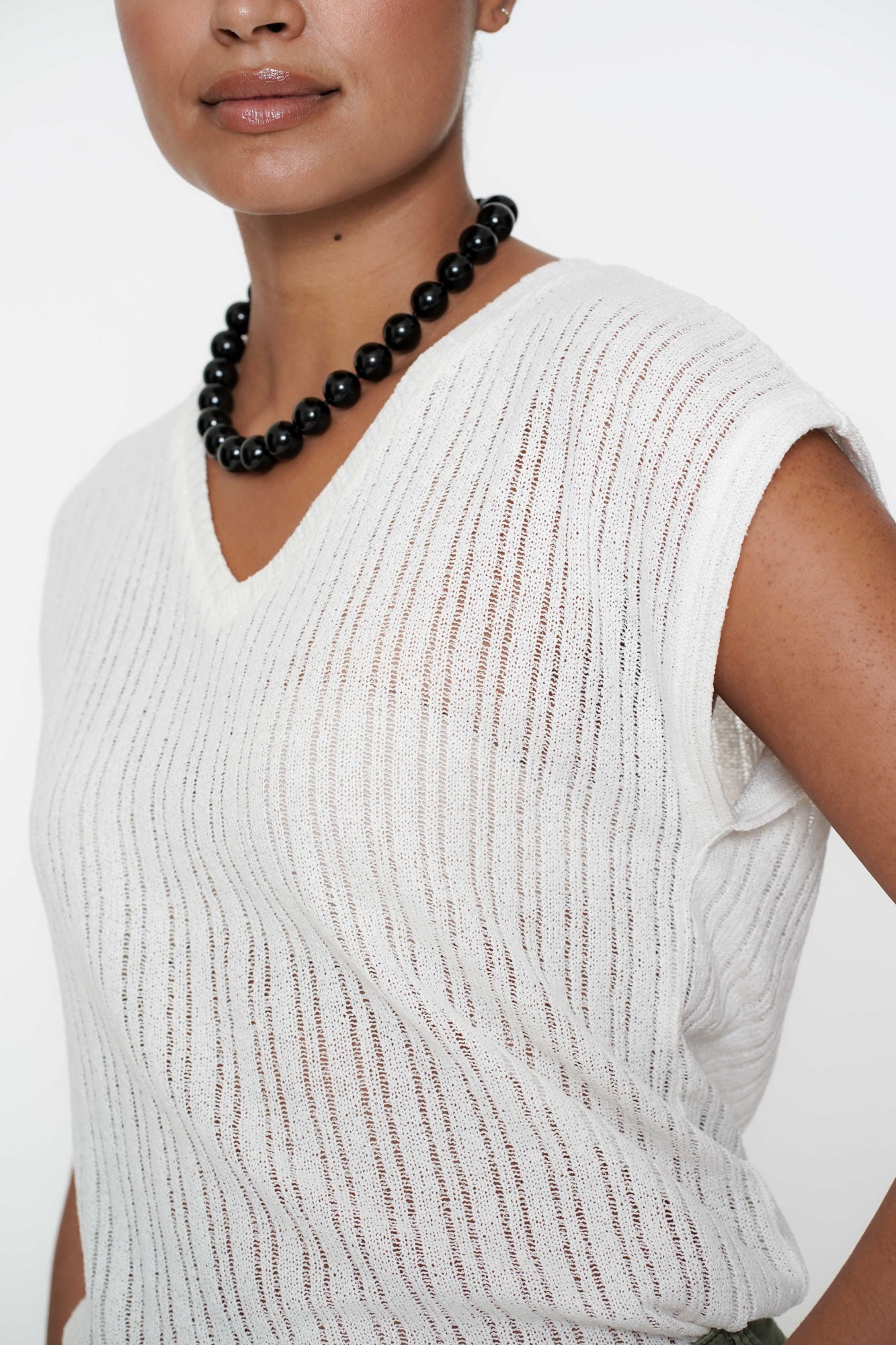 Geisha Fashion dames T-shirt met ingeweven strepen