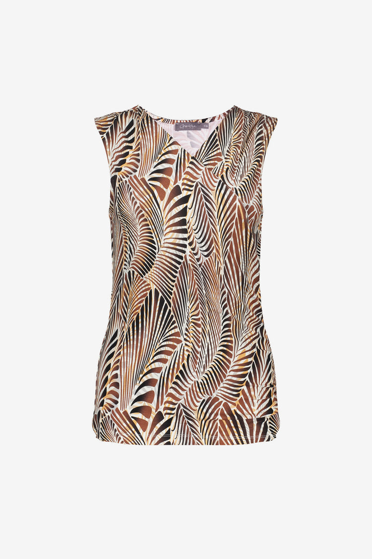 Dames overslagtop met print van Geisha Fashion