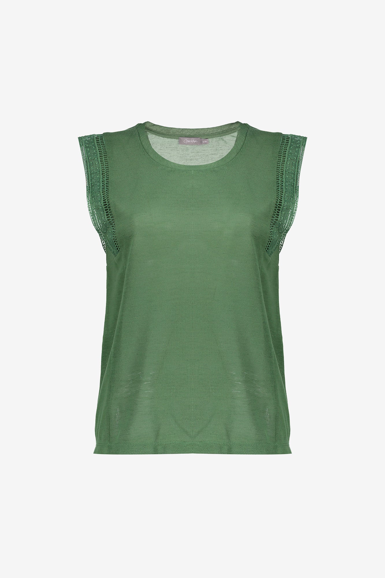 Geisha Fashion dames tanktop met speels schouderdetail