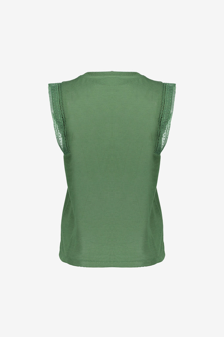 Geisha Fashion dames tanktop met speels schouderdetail