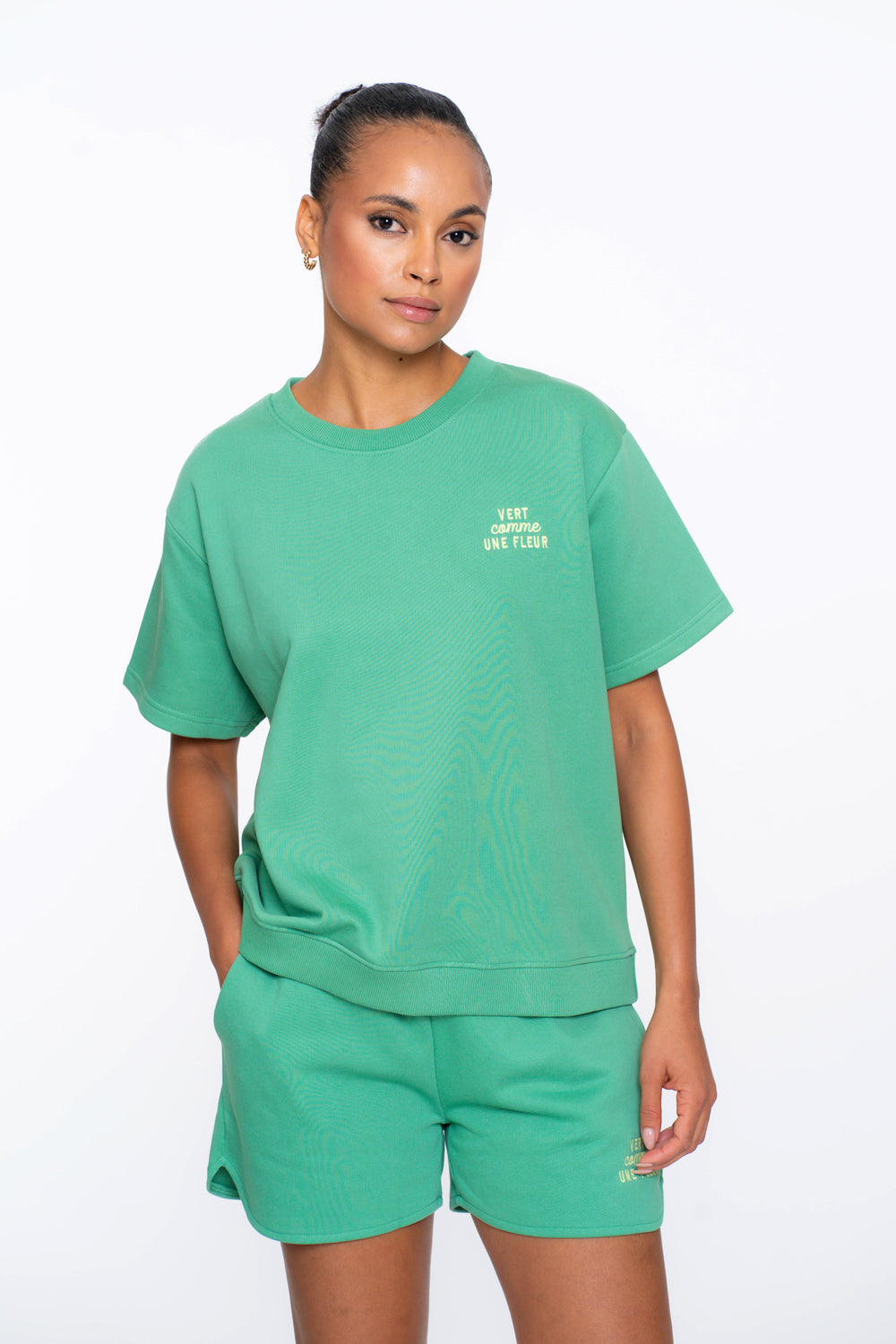 Geisha Fashion dames oversized trui met korte mouwen