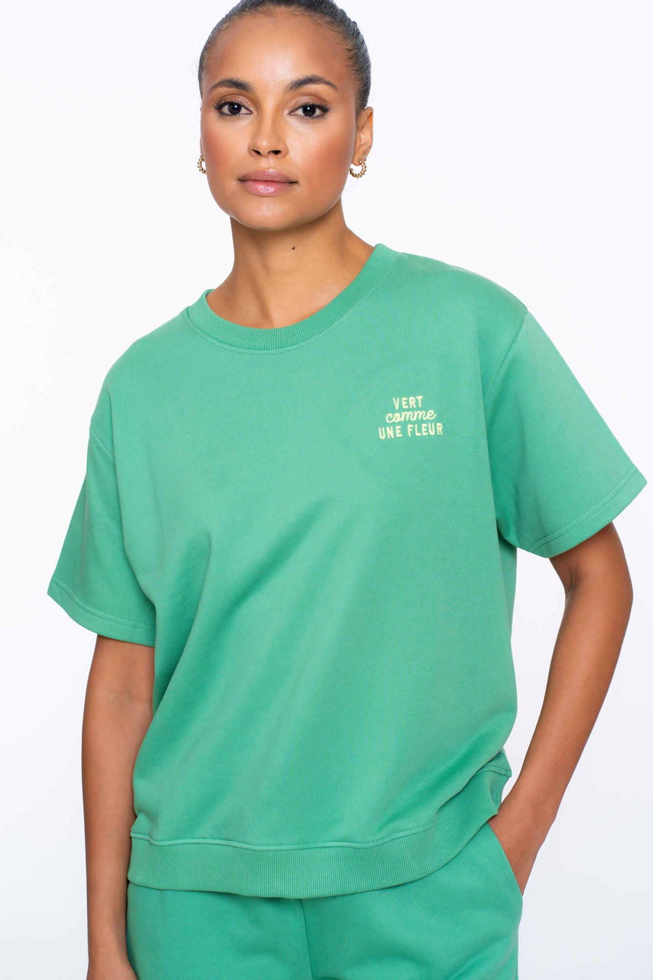 Geisha Fashion dames oversized trui met korte mouwen
