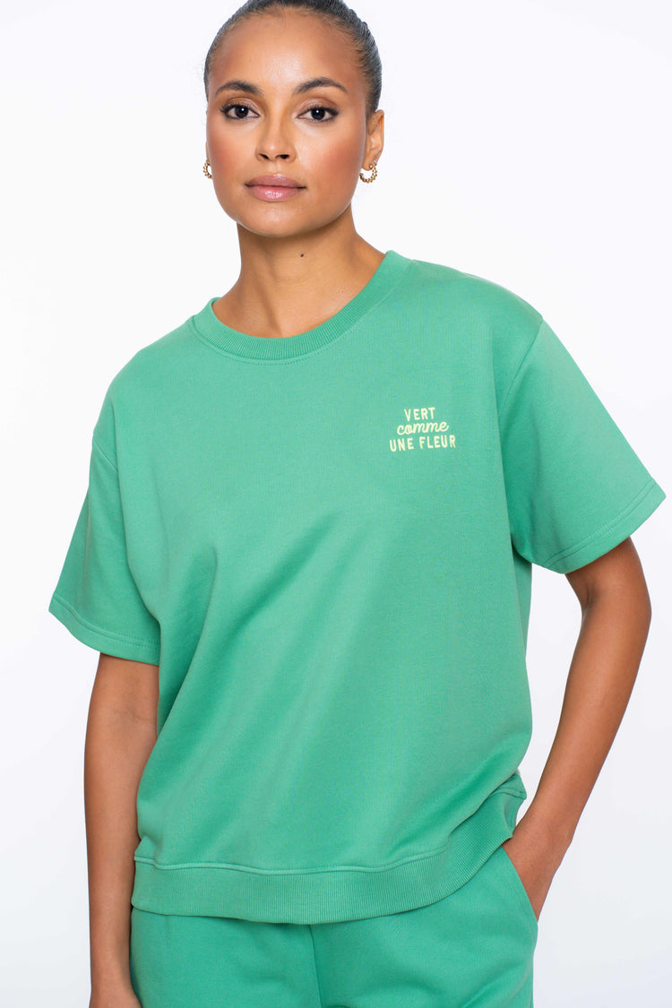 Geisha Fashion dames oversized trui met korte mouwen