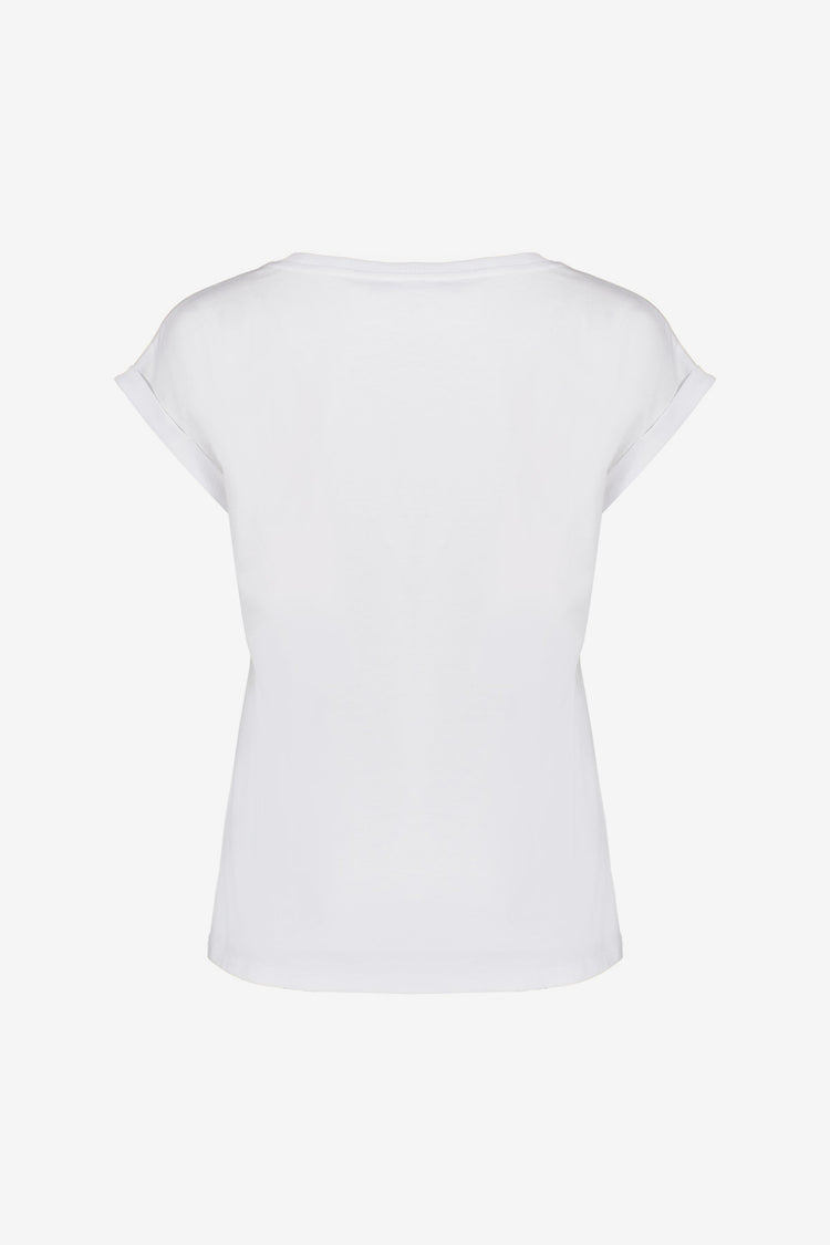 Geisha Fashion dames basic T-shirt met speels detail