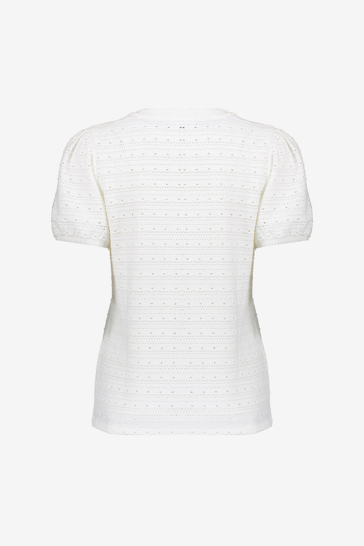 Geisha Fashion ajour top met korte pofmouwen dames